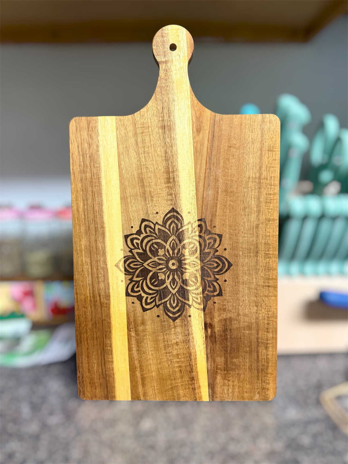 Mandala Matrix Wood cutting board